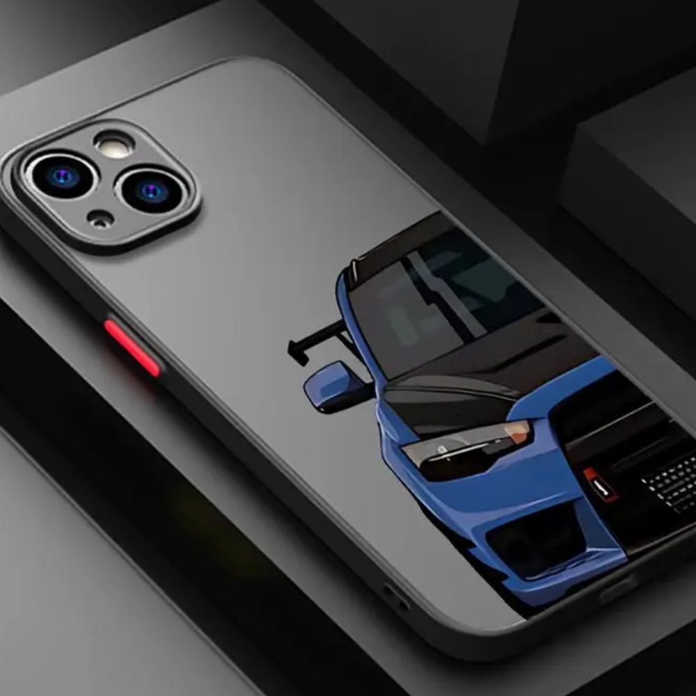 *For iPhone 16 ProMax* Blue Car Design Phone Case